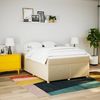 vidaXL Boxspringbett mit Matratze Creme 140x190 cm Stoff 3285378 Bild 3