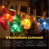 Salcar LED Solarleuchte Solarleuchten Garten Schmetterlinge Lichterkette Weihnachtsdeko, 5M 20 LED Bunt für Garten, Bäume, Terrasse, Weihnachten, Partys Bild 2