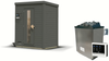 Karibu Sauna Hytti 0 terragrau mit 9 kW Ofen mit externer Steuerung Bild 2