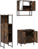 vidaXL 3-tlg. Badmöbel-Set Räuchereiche Holzwerkstoff 3214702 Bild 5