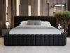 GrainGold Polsterbett mit Bettkästen BLISS, Modern Bett mit Kopfteil - 180x200 cm, Schwarz (1x Bett) Bild 2