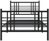 vidaXL Bettgestell mit Kopf- und Fußteil Metall Schwarz 90x200 cm 376335 Bild 4