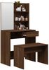 vidaXL Schminktisch-Set Braun Eichen-Optik 74,5x40x141 cm 3114146 Bild 4