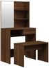 vidaXL Schminktisch-Set Braun Eichen-Optik 74,5x40x141 cm 3114146 Bild 2