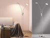 Fischer & Honsel 2-flg LED Stehleuchte Dent-TW Nickel Bild 1