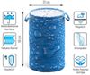Sanilo Wäschekorb Tautropfen Blau, 60 Liter, faltbar, mit Sichtschutz Bild 3