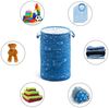 Sanilo Wäschekorb Tautropfen Blau, 60 Liter, faltbar, mit Sichtschutz Bild 2