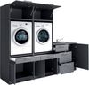 Laundreezy Mehrzweckschrank-Set Laundreezy, 6-tlg. Mehrzweckschrank-Set B/H/T 236/200/68 cm, (6-St), Breite 236 cm, Soft-Close-Funktion, höhenverstellbare Füße Bild 3