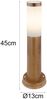 Außenleuchte Sockelleuchte Wegeleuchte Standleuchte Außen Holz Optik 3158W Bild 4