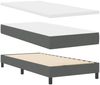 vidaXL Boxspringbett mit Kopfteil Dunkelgrau 80 x 200 cm Stoff 3338567 Bild 5