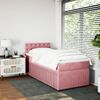 vidaXL Boxspringbett mit Matratze Rosa 100x200 cm Samt 3289979 Bild 4