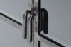 KAWOLA Sideboard BREST Vitrine Metall schwarz 4 Türen 92 x 40 x 180 cm Bild 5
