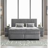 abc bedding Boxspringbett Komfortbett CLARA in Grau Samt-Stoff (Bett mit Topper, 3-St, inkl. Matratze und Topper), Voll-orthopädisches Schlafsystem inklusive Bettkasten Bild 5