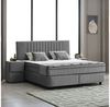 abc bedding Boxspringbett Komfortbett CLARA in Grau Samt-Stoff (Bett mit Topper, 3-St, inkl. Matratze und Topper), Voll-orthopädisches Schlafsystem inklusive Bettkasten Bild 2