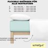 Schlafgut 'Easy' Spannbettlaken, MADE IN GREEN by OEKO-TEX®, Gummizug: rundum, Jersey Elasthan, Petrol Light, XL 180x200cm - 200x220cm Bild 4