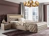 Nachttisch Nachtkonsole 2er Set SEVRA 50x50cm in Stoff Elisa Velvet Beige Bild 2