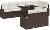 vidaXL Gartensofa-set mit Speicher 9 pcs Braun und Creme Poly-Rattan 3348664 Bild 2