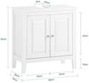 SoBuy FRG202-W Waschbeckenunterschrank, MDF, Lackiert, Weiß, 60 x 62 x 30 cm Bild 3
