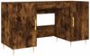 vidaXL Schreibtisch Räuchereiche 140x50x75 cm Holzwerkstoff 829537 Bild 2