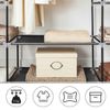 SONGMICS Kleiderschrank, 2er Set, Stoffschrank, mit Kleiderstange und Ablagen, Stoffüberzug schwarz, 150 x 45 x 175 cm Bild 4