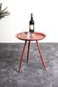 Beistelltisch >20411< in rot, Metall - 54x44 cm (HxD) Bild 4