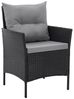 SVITA Garten-Essgruppe DALLAS, Polyrattan, 4-teilig, Outdoor Set, 2 Sessel, 2er-Sofa, Esstisch Bild 2