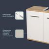 BADEDU ARC Waschbeckenunterschrank 60 cm breit, Weiß/Braun hell Bild 3