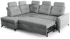 Ecksofa Schlafsofa Sofa WENDIE Stoff Hold Me Grau Ottomane Links Bild 3