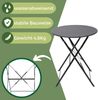 Albatros Bistroset 3-teilig Schwarz – Bistrotisch mit 2 Stühlen – klappbare Stühle und Tisch aus robustem Metall – optimal als Balkonmöbel Set oder Gartenmöbel in modernem Design Bild 3