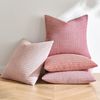 MIULEE 4er Set Kissenbezug Dekorative Kordsamt Sofakissen 40x40cm Rosa Bild 4