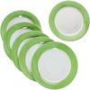 6er Set Variant Grün Speiseteller Ø27cm bunte große Ess-Teller 6 Personen Bild 2