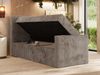 Bett mit Matratze, Boxspringbhett TILIANO DUO 90, Einzelbett 90 x 200 cm, Multipocket-Matratze 7-Zonen-Taschenfederkern - Hellbraun Cordstoff - H4 - Links - Topper T25 Bild 3