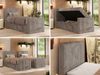 Bett mit Matratze, Boxspringbhett TILIANO DUO 90, Einzelbett 90 x 200 cm, Multipocket-Matratze 7-Zonen-Taschenfederkern - Hellbraun Cordstoff - H4 - Links - Topper T25 Bild 2