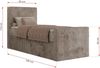 Bett mit Matratze, Boxspringbhett TILIANO DUO 90, Einzelbett 90 x 200 cm, Multipocket-Matratze 7-Zonen-Taschenfederkern - Hellbraun Cordstoff - H4 - Links - Topper T25 Bild 4