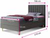 Boxspringbett Gold Mini mit Bettkasten, Bonell-Matratze und Topper - Einzelbett mit Matratzentopper, Polsterbett, Bett, Schlafzimmer, Jugendzimmer, Velours Stoff (Beige (Manila 02), 100 x 200 cm) Bild 5