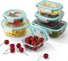 SinLaw Frischhaltedose 6 Lunchboxen, Frischhalteboxen mit Deckel, mikrowellengeeignet, (1-tlg), Mit geschlossenem Deckel,vorratsbehälter für lebensmittel luftdicht Bild 1