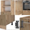 Küchenblock R-Line Artisan-Eiche/Goldkraft Eiche 180 cm ohne Arbeitsplatte Vicco Bild 5