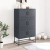 Sideboard, Kommode Anthrazit 68,5x38,5x123,5 cm Stahl j932p Bild 3