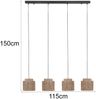 Pendelleuchte SMILLA 4-flammig aus Jute Natur im Boho Stil, Breite 115cm Bild 4