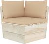 vidaXL Garten-Palettensofa 2-Sitzer mit Kissen Fichtenholz 3063387 Bild 4