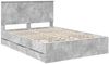 vidaXL Bettrahmen mit Kopfteil Beton Grau 140 x 190 cm Ingenieurs Holz 3411120 Bild 4