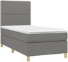 vidaXL Boxspringbett mit Matratze Dunkelgrau 90x200 cm Stoff 3142226 Bild 3