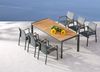 Best Freizeitmöbel Aluminium Tisch Paros 210 x 90 cm anthrazit/Teakholz Loungetisch Bild 3