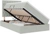 vidaXL LED-Speicherbett mit Matratze Hellgrau 120 x 200 cm Samt 3372717 Bild 2