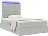 vidaXL LED-Speicherbett mit Matratze Hellgrau 120 x 200 cm Samt 3372717 Bild 3