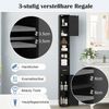 COSTWAY Badkommode, Hochschrank Bad mit Beleuchtung schmal 20x20x181cm Bild 4