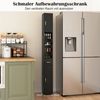 COSTWAY Badkommode, Hochschrank Bad mit Beleuchtung schmal 20x20x181cm Bild 2