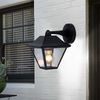 LED Außen Wandleuchte, Alu schwarz, Glas klar, H 22,5 cm Bild 3