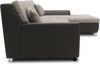 DOMO Collection Treviso, Ecksofa mit Schlaffunktion, Webstoff/Kunstleder weißgrau/schwarz, 240 x 178 cm Bild 3