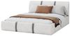 FDM Polsterbett Bettrahmen Bettgestell 90x200, 120x200, 140x200, 160x200, 180x200cm (MADE IN EU - mit hochwertigem Velours Bezug Trinity, Bettrahmen, Bett, Optional mit Matratze bestellbar, mit großen gepolsterten Kopfteil, mit Bettkasten zum aufklappe... Bild 4